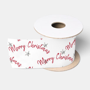 Frohe Weihnachten und Diamantstars Satinband