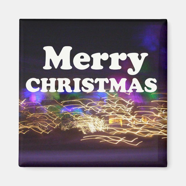 Frohe Weihnachten und ein glücklicher Neujahrsgruß Magnet (Vorne)