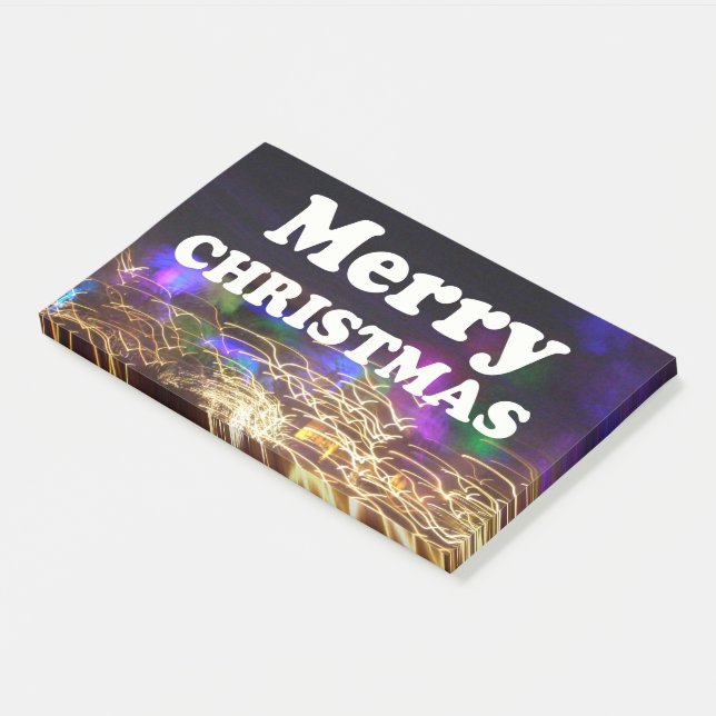 Frohe Weihnachten und ein glücklicher Neujahrsgruß Post-it Klebezettel (angewinkelt)
