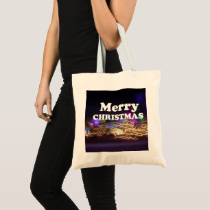 Frohe Weihnachten und ein glücklicher Neujahrsgruß Tragetasche