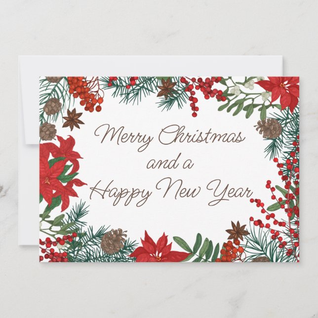 Frohe Weihnachten und ein glückliches neues Jahr (Vorderseite)