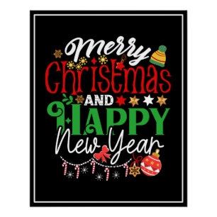 Frohe Weihnachten und ein glückliches neues Jahr-6 Poster