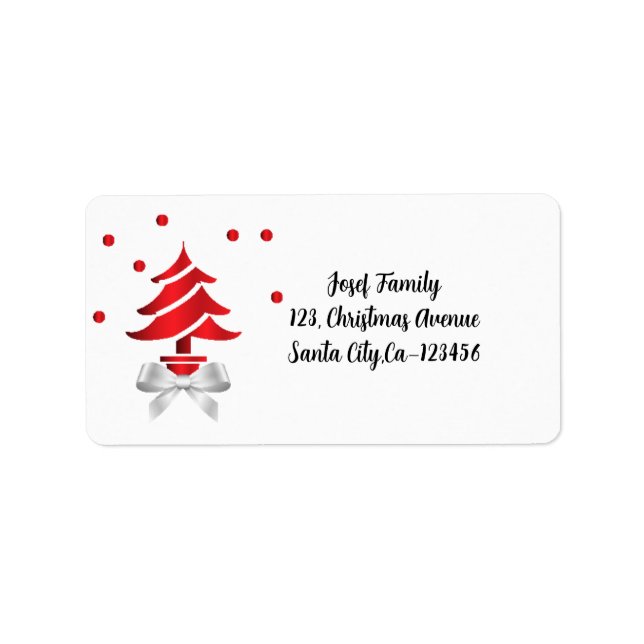 Frohe Weihnachten und ein glückliches neues Jahr! Adressaufkleber (Vorne)