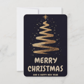 Frohe Weihnachten und ein glückliches neues Jahr! Dankeskarte