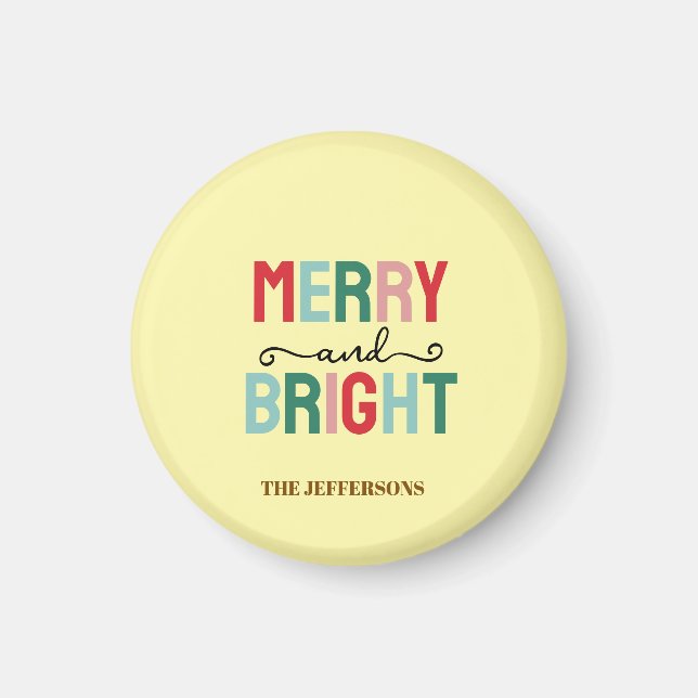 Frohe Weihnachten und ein glückliches neues Jahr F Magnet (Vorne)