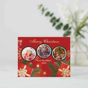 Frohe Weihnachten und ein glückliches Neues Jahr F Postkarte