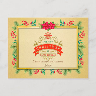Frohe Weihnachten und ein glückliches neues Jahr G Postkarte
