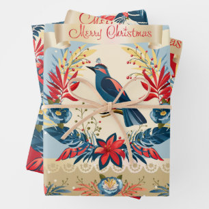 Frohe Weihnachten und ein glückliches neues Jahr!  Geschenkpapier Set