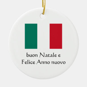 Frohe Weihnachten und ein glückliches neues Jahr i Keramik Ornament