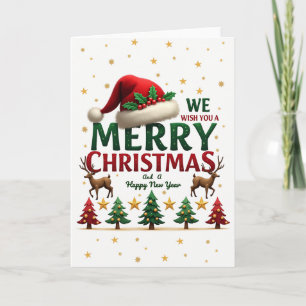 Frohe Weihnachten und ein glückliches Neues Jahr K Karte