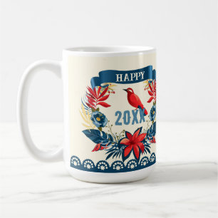 Frohe Weihnachten und ein glückliches neues Jahr!  Kaffeetasse