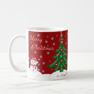 Frohe Weihnachten und ein glückliches neues Jahr! Kaffeetasse