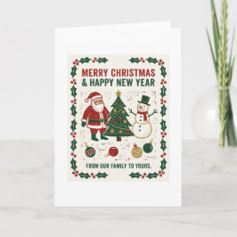 Frohe Weihnachten und ein glückliches neues Jahr Karte