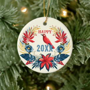 Frohe Weihnachten und ein glückliches neues Jahr!  Keramik Ornament