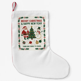 Frohe Weihnachten und ein glückliches neues Jahr Kleiner Weihnachtsstrumpf