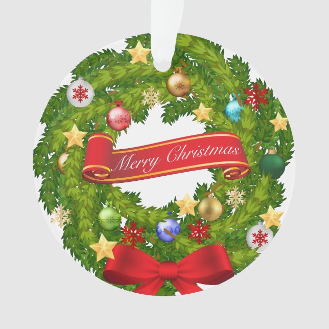 Frohe Weihnachten und ein glückliches neues Jahr! Ornament (Vorderseite)