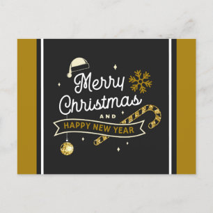 Frohe Weihnachten und ein glückliches neues Jahr P Postkarte