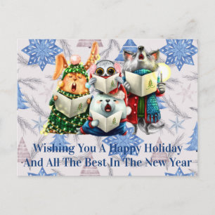 Frohe Weihnachten und ein glückliches neues Jahr Postkarte