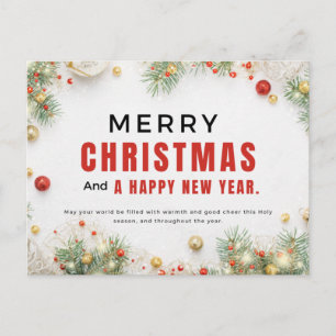 Frohe Weihnachten und ein glückliches neues Jahr  Postkarte