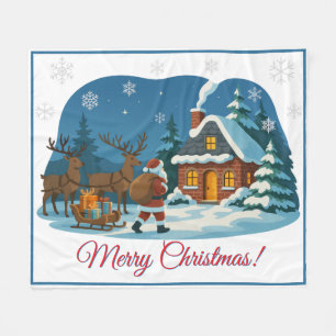 Frohe Weihnachten und ein glückliches neues Jahr v Fleecedecke