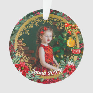 Frohe Weihnachten und ein glückliches neues Jahr v Ornament