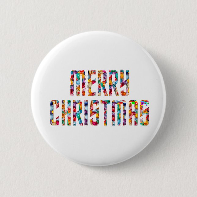 FROHE Weihnachten und ein GUTEN RUTSCH INS NEUE Button (Vorderseite)