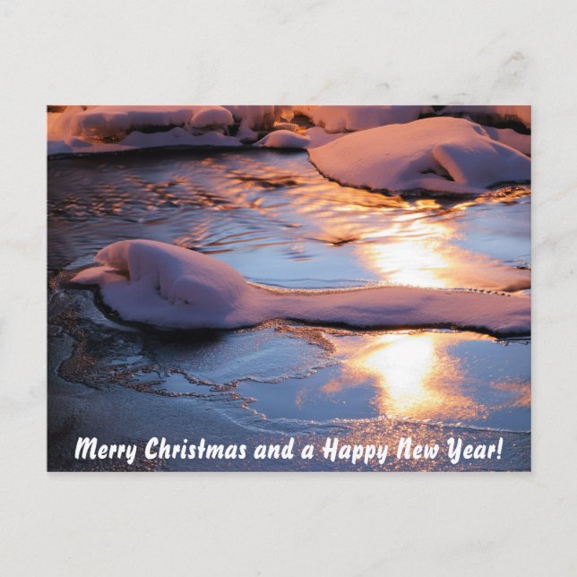 Frohe Weihnachten und eine glückliche Neujahrskart (Vorderseite)
