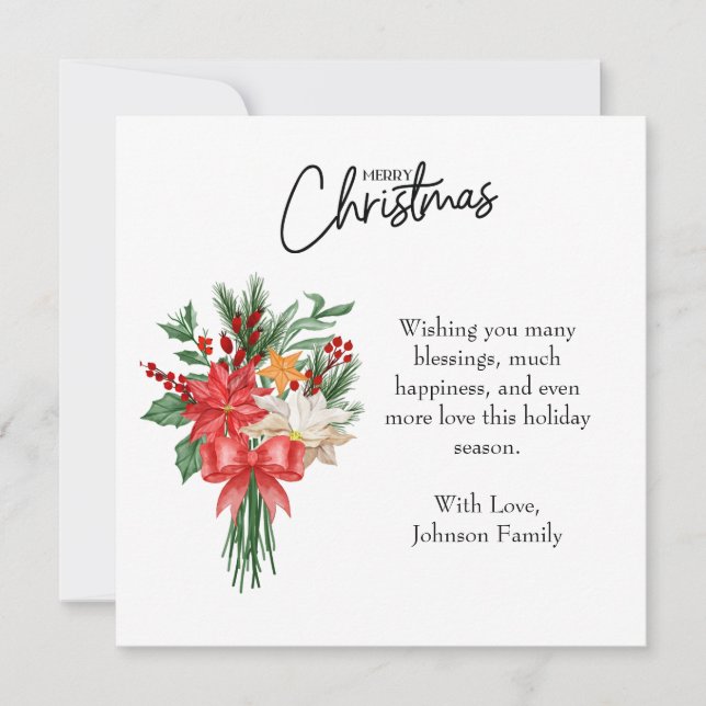 Frohe Weihnachten und Foto Weihnachtskarte (Vorderseite)