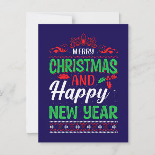Frohe Weihnachten und Glück im neuen Jahr 61064 Ho Postkarte