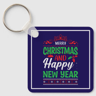 Frohe Weihnachten und Glück im neuen Jahr 61064 Ho Schlüsselanhänger
