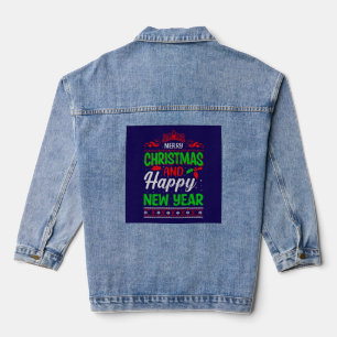 Frohe Weihnachten und Glück im neuen Jahr 61064 Jeansjacke