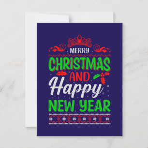 Frohe Weihnachten und Glück im neuen Jahr 61064 Postkarte