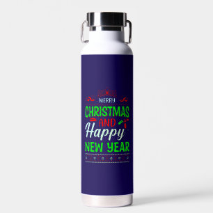 Frohe Weihnachten und Glück im neuen Jahr 61064 Trinkflasche