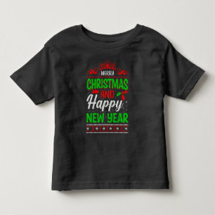 Frohe Weihnachten und Glück im neuen Jahr-72965 Kleinkind T-shirt
