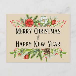 Frohe Weihnachten und Glück im neuen Jahr Personal Postkarte