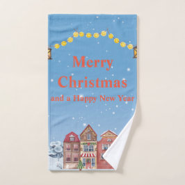 Frohe Weihnachten und Glück Neues Jahr Bestes Bade Handtuch