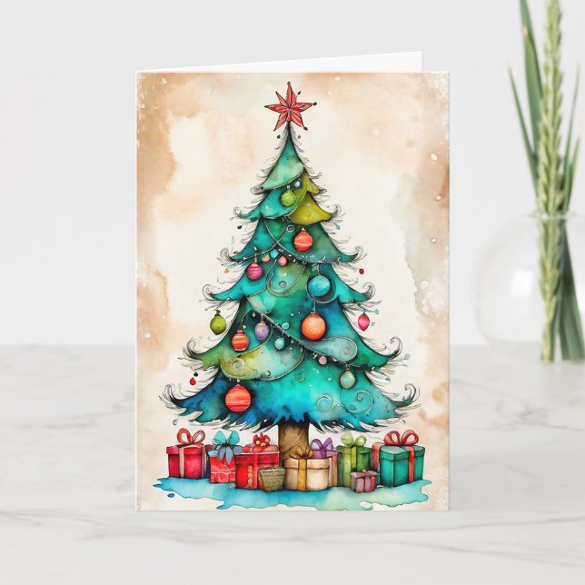 Frohe Weihnachten und glückliche Feiertage (Vorderseite)