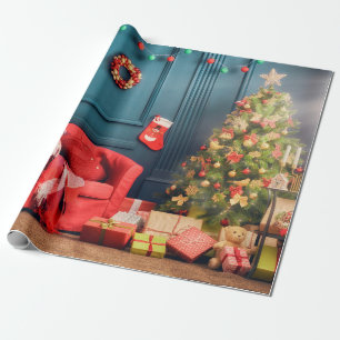 Frohe Weihnachten und glückliche Feiertage! Ein sc Geschenkpapier