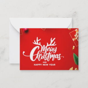 Frohe Weihnachten und glückliche Feiertage!" Mitteilungskarte