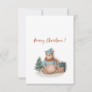 Frohe Weihnachten und glückliche neue Jahr niedlic Dankeskarte