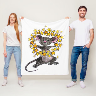 Frohe Weihnachten und glückliche Neujahr-Star-Maus Fleecedecke