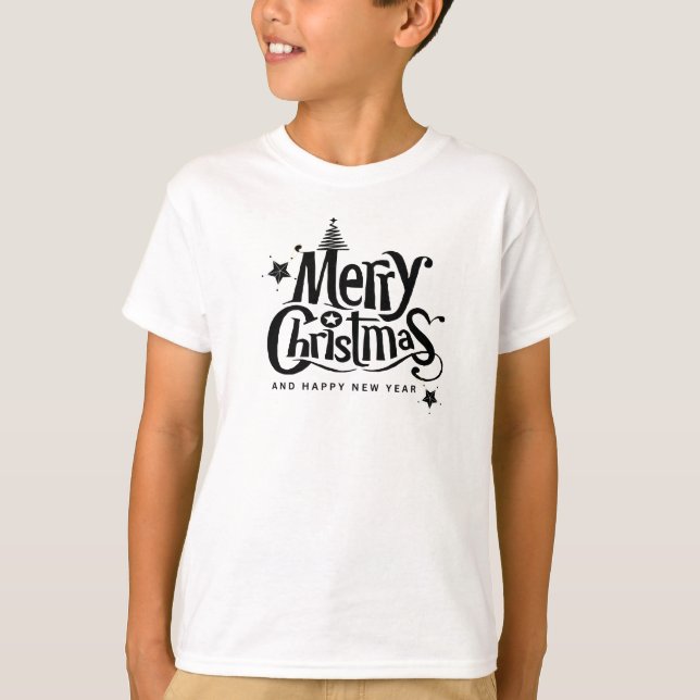Frohe Weihnachten und glückliche Neujahr T - Shirt (Vorderseite)