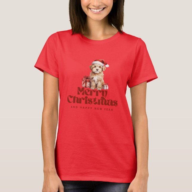 Frohe Weihnachten und glückliche Neujahr T - Shirt (Vorderseite)