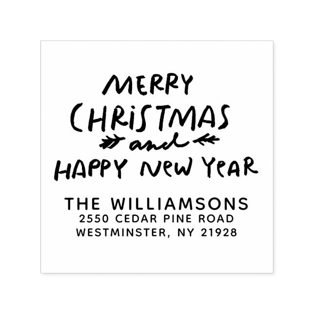 Frohe Weihnachten und glückliche Neujahrsfeier Rüc Permastempel (Design)