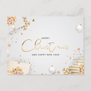 Frohe Weihnachten und glückliche Neujahrsgestaltun Postkarte