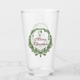 Frohe Weihnachten und glückliche Neujahrsglasur Glas