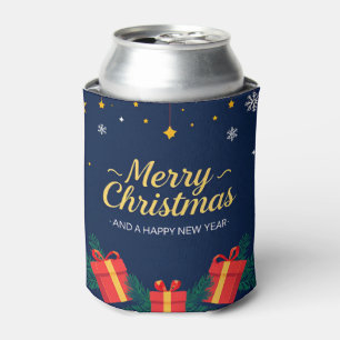 Frohe Weihnachten und glückliche Neujahrsgrüße Dosenkühler