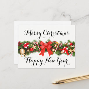 Frohe Weihnachten und glückliche Neujahrskarte