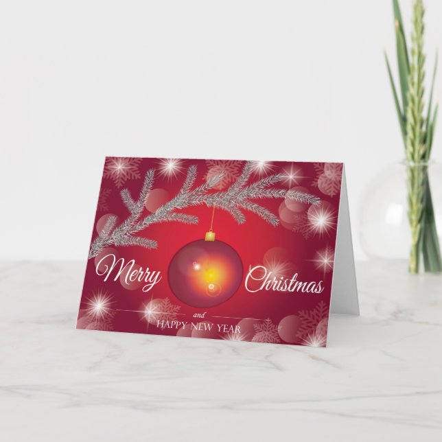 Frohe Weihnachten und glückliche Neujahrskarte (Vorderseite)