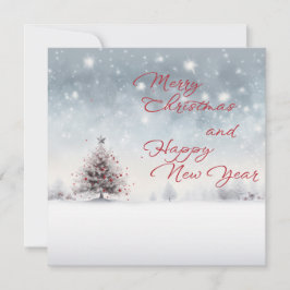 Frohe Weihnachten und glückliche Neujahrskarte